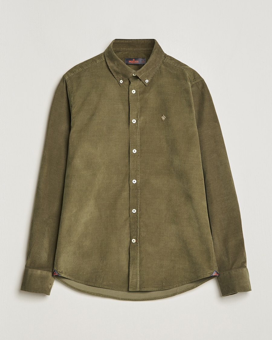 Uomini | Camicie | Morris | Douglas Corduroy Shirt Olive