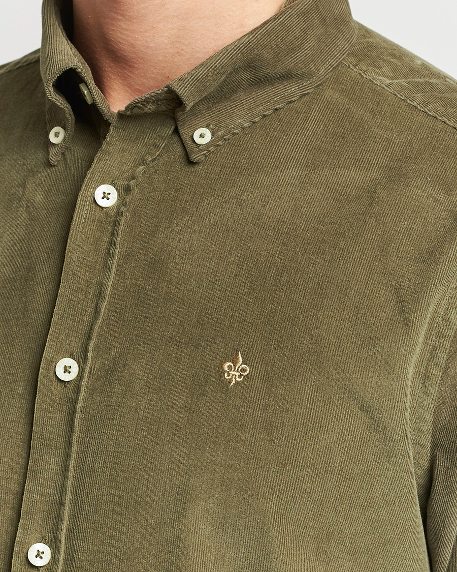 Uomini | Camicie | Morris | Douglas Corduroy Shirt Olive