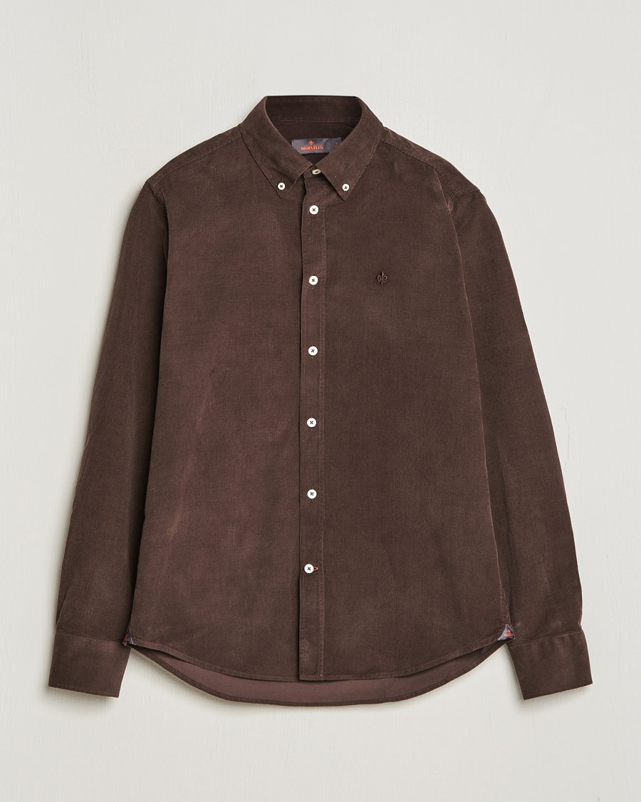Uomini | Camicie | Morris | Douglas Corduroy Shirt Brown