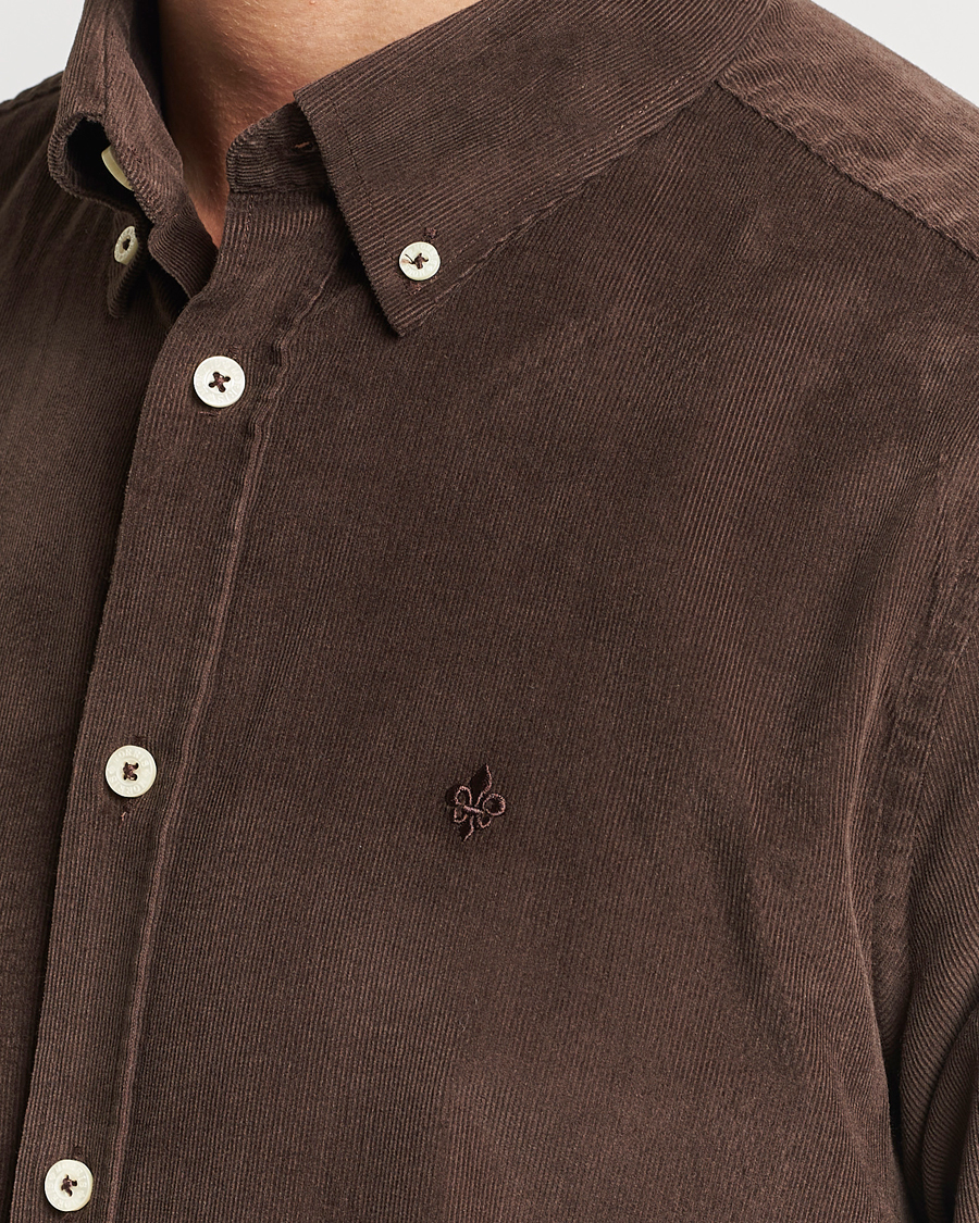Uomini | Camicie | Morris | Douglas Corduroy Shirt Brown