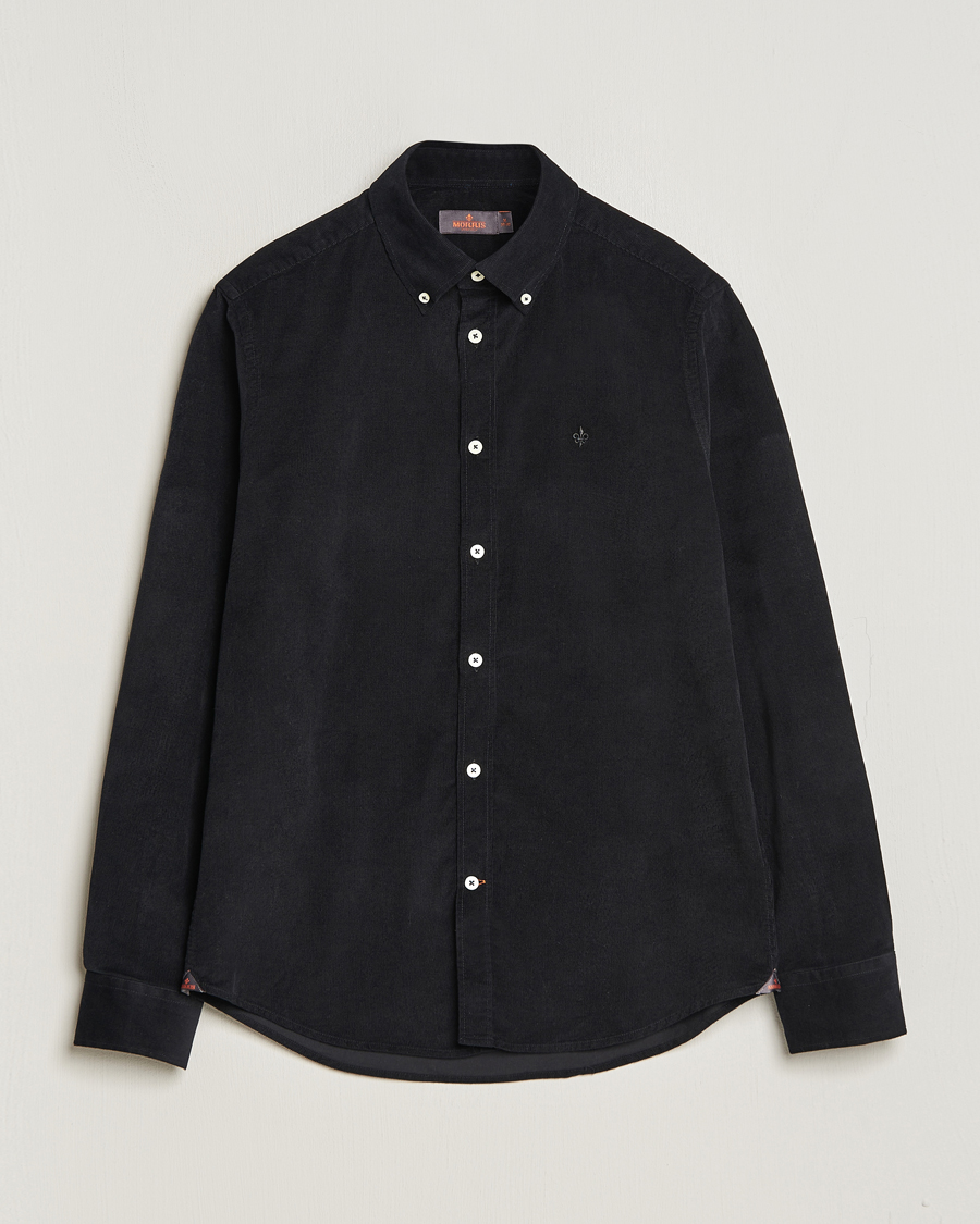 Uomini | Camicie | Morris | Douglas Corduroy Shirt Black