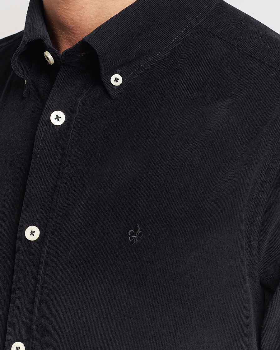 Uomini | Camicie | Morris | Douglas Corduroy Shirt Black