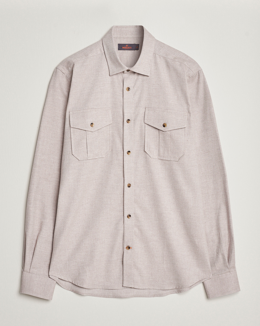 Uomini | Camicie | Morris | Weights Flanell Shirt Khaki