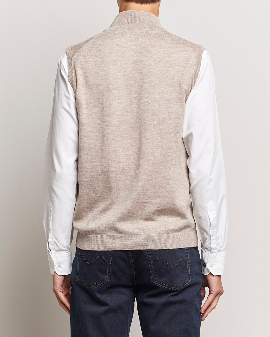 Uomini | Maglieria | Morris | Merino Zip Vest Khaki
