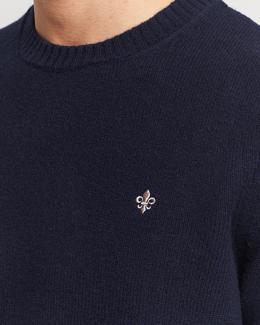 Uomini | Maglieria | Morris | Newton Crew Neck Navy