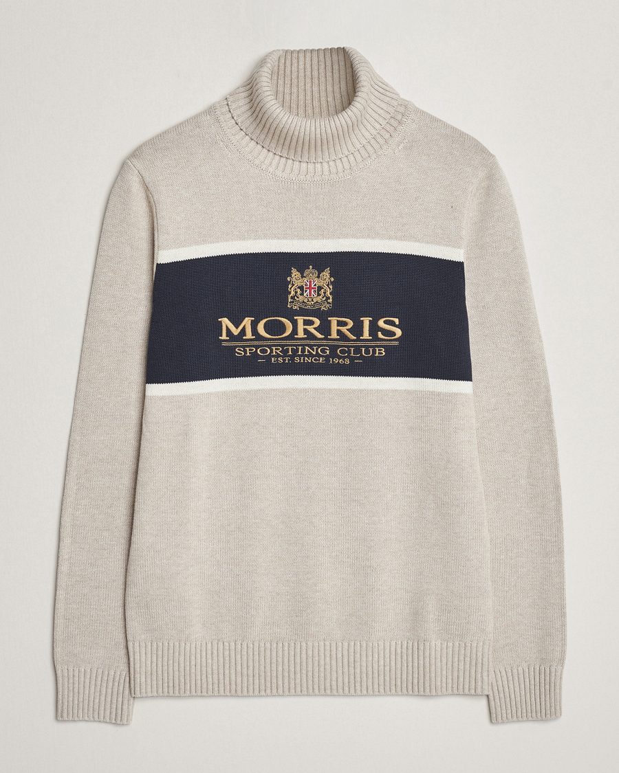 Uomini | Maglieria | Morris | Trevor Logo Rollneck Khaki