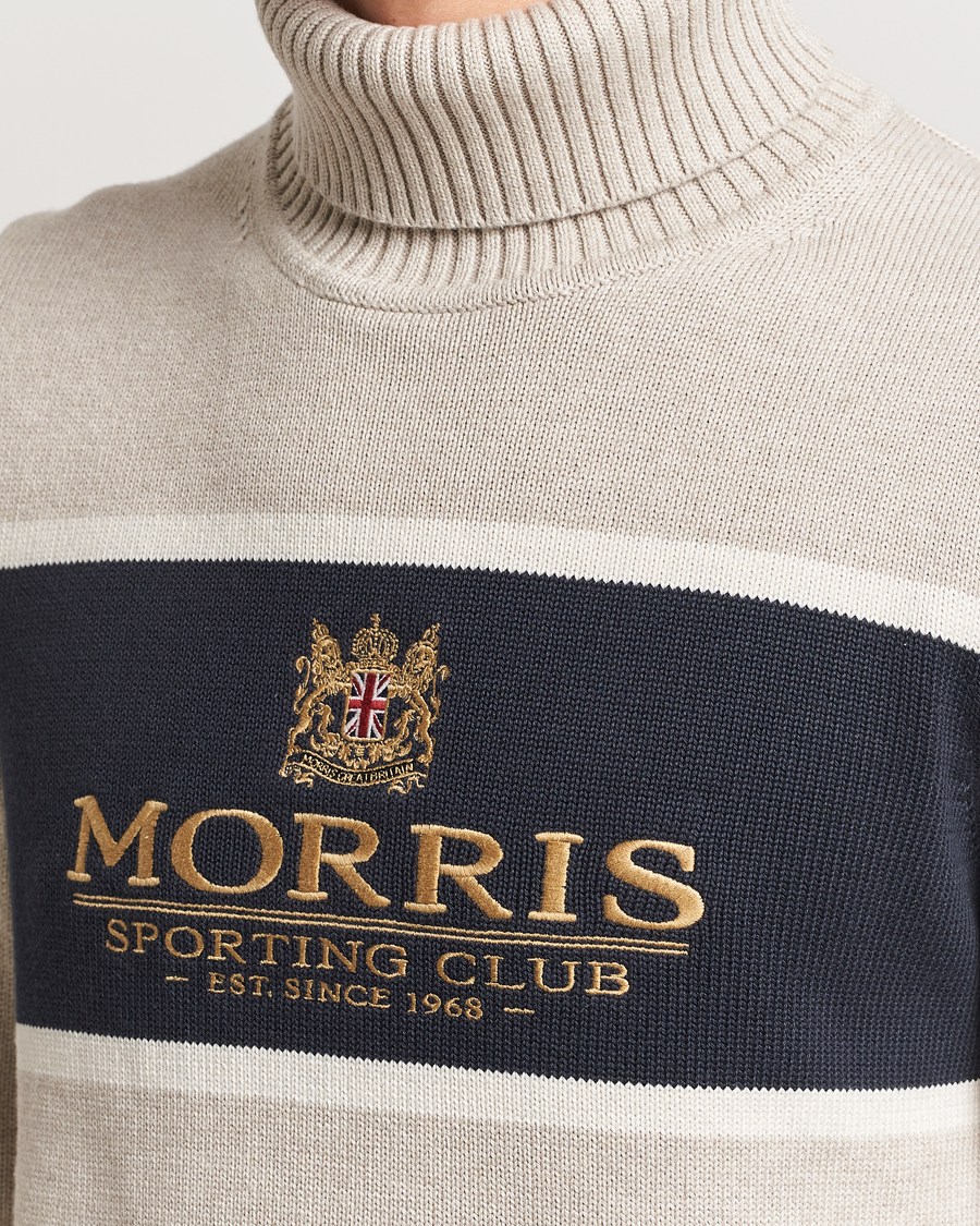 Uomini | Maglieria | Morris | Trevor Logo Rollneck Khaki