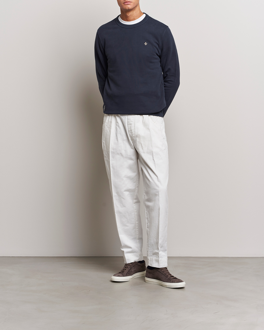 Uomini | Maglieria | Morris | Brandon Lily Sweatshirt Old Blue