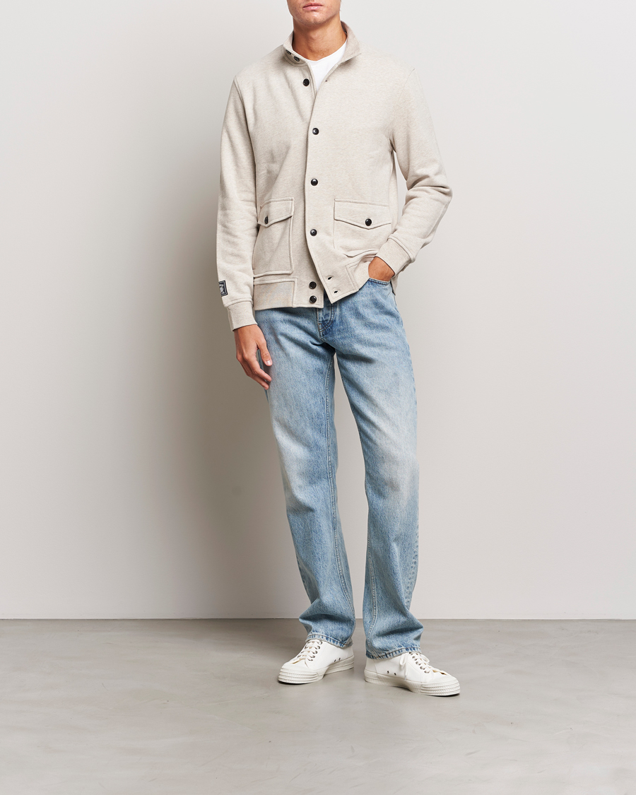 Uomini | Maglieria | Morris | Corwell Sweatshirt Cardigan Khaki