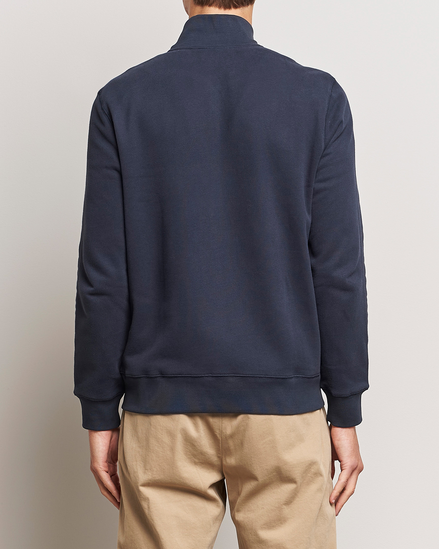 Uomini | Maglieria | Morris | Warren Sweat Zip Cardigan Old Blue