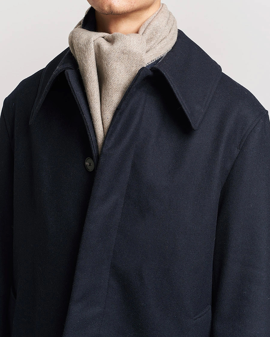 Uomini | Morris Double Face Wool Scarf Navy | Morris | Double Face Wool Scarf Navy