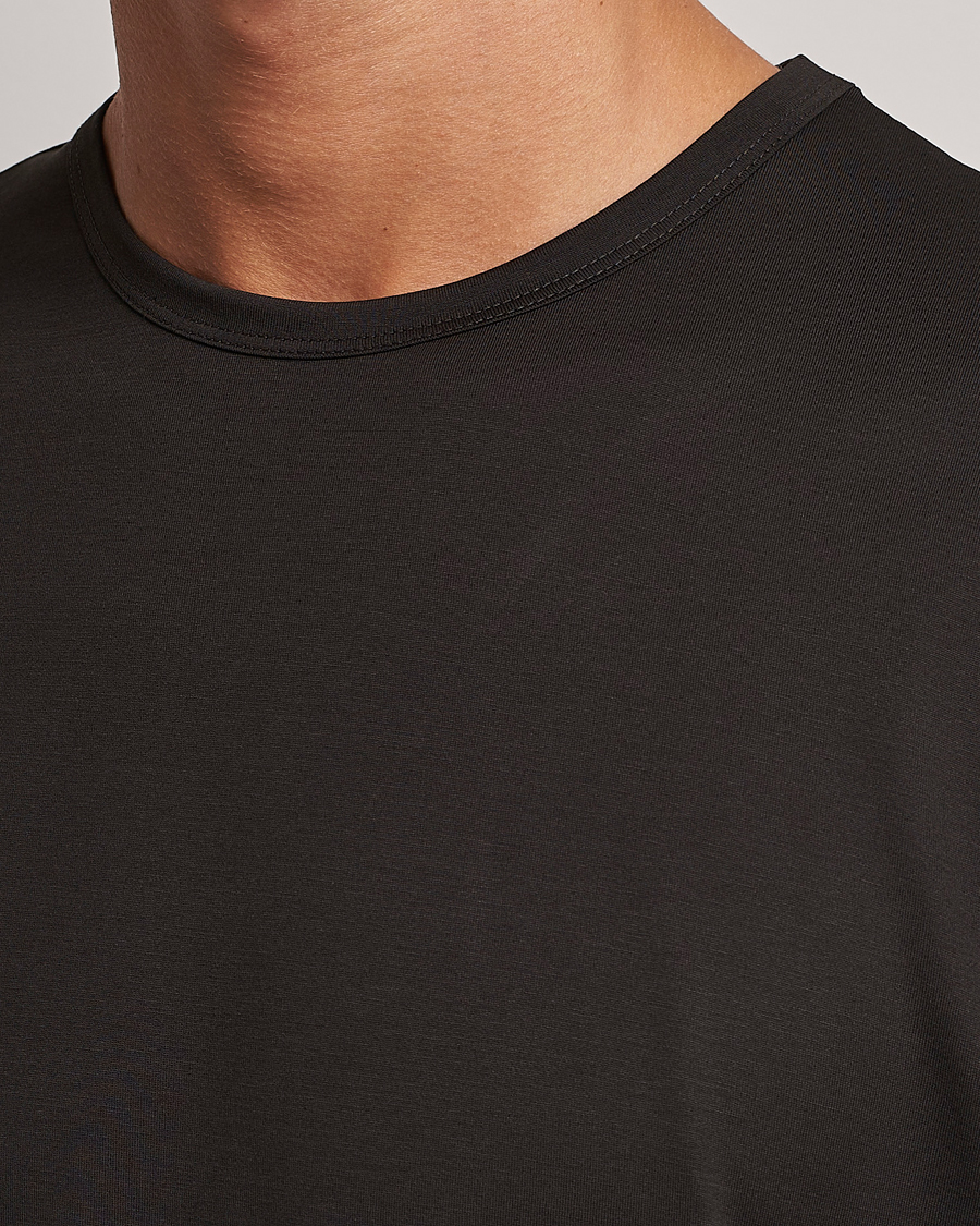 Uomini | T-shirt | Sunspel | Crew Neck Cotton Tee Coffee