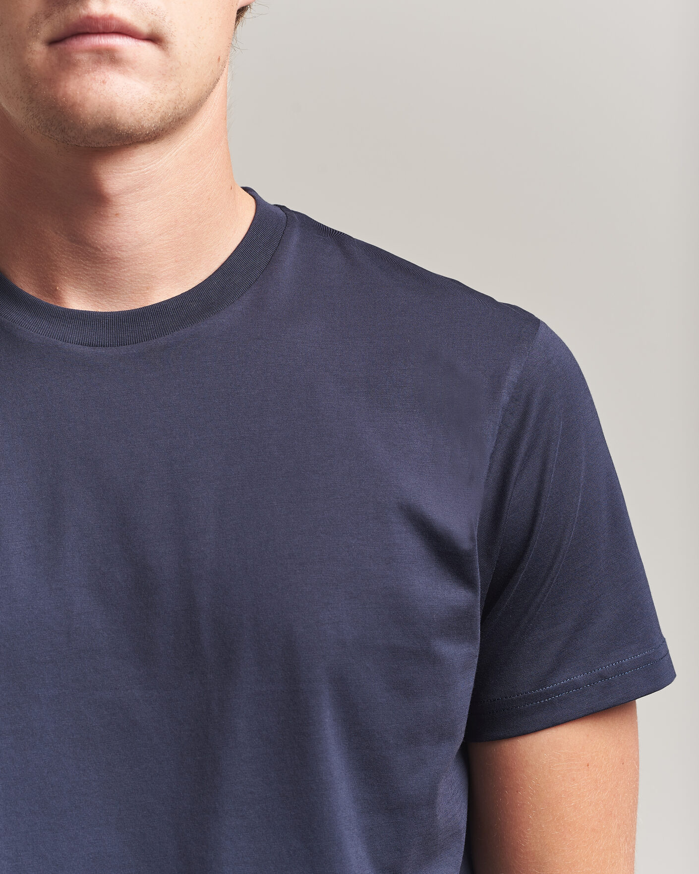 Uomini | T-shirt | Sunspel | Riviera Midweight T-Shirt Navy