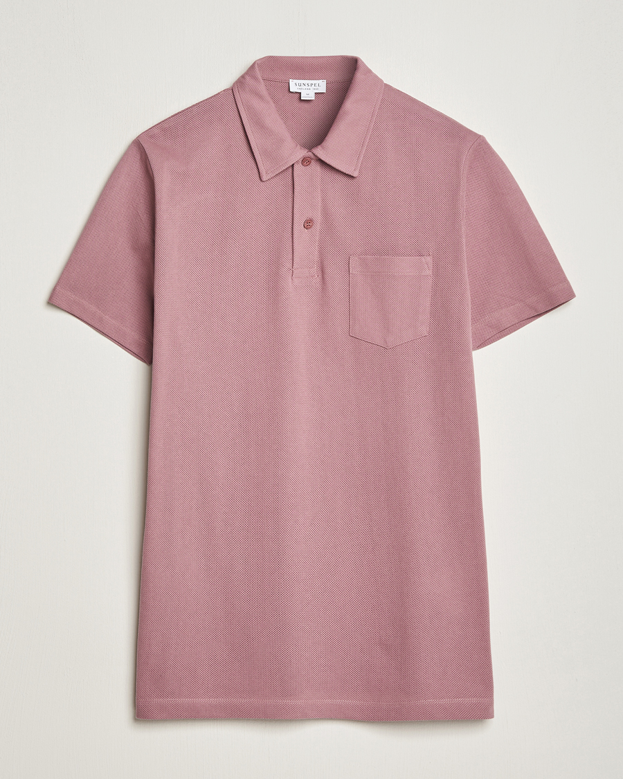 Uomini | Polo | Sunspel | Riviera Polo Shirt Vintage Pink