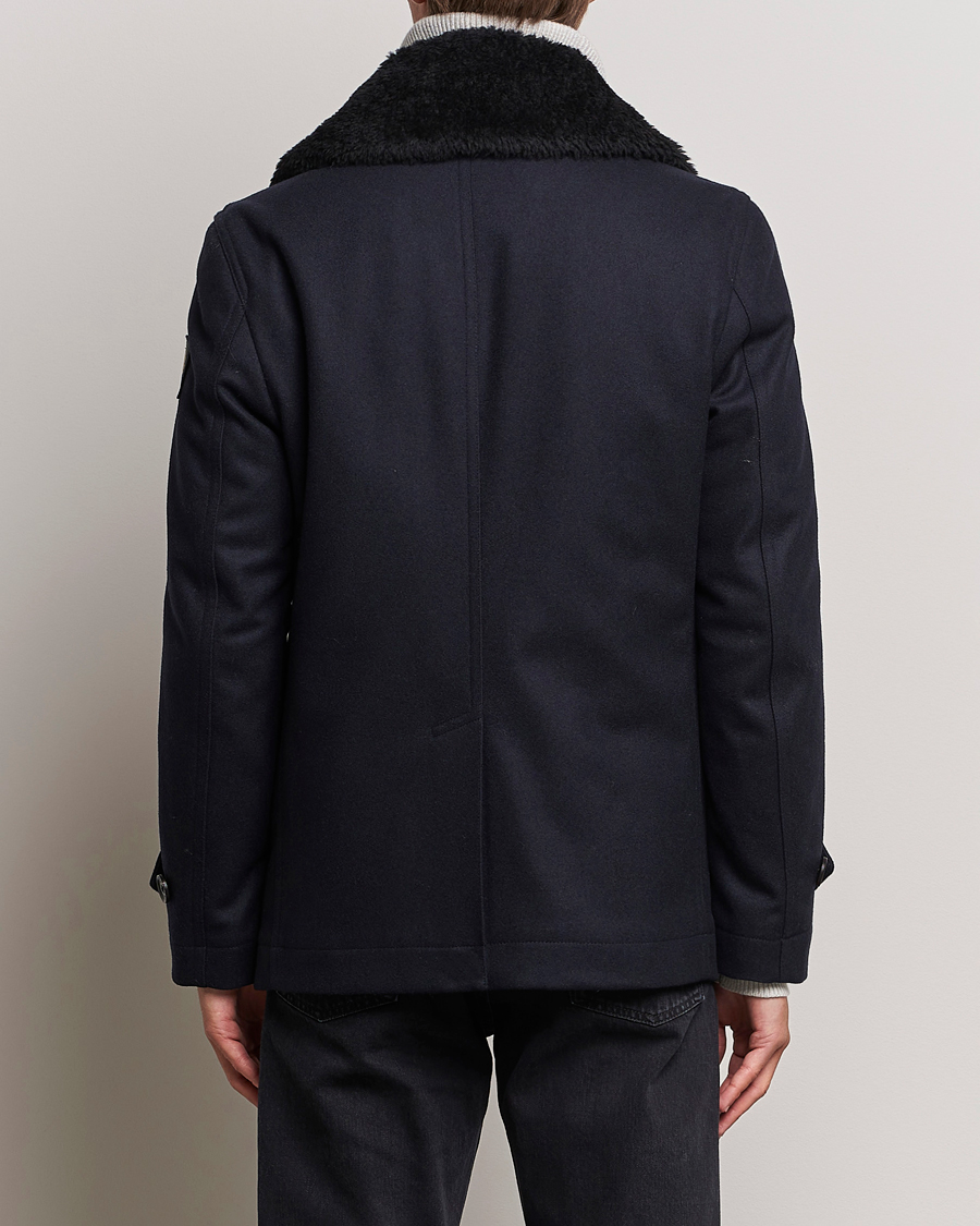 Uomini | Giacche | Belstaff | Ashridge Sherling Wool Peacoat Dark Ink
