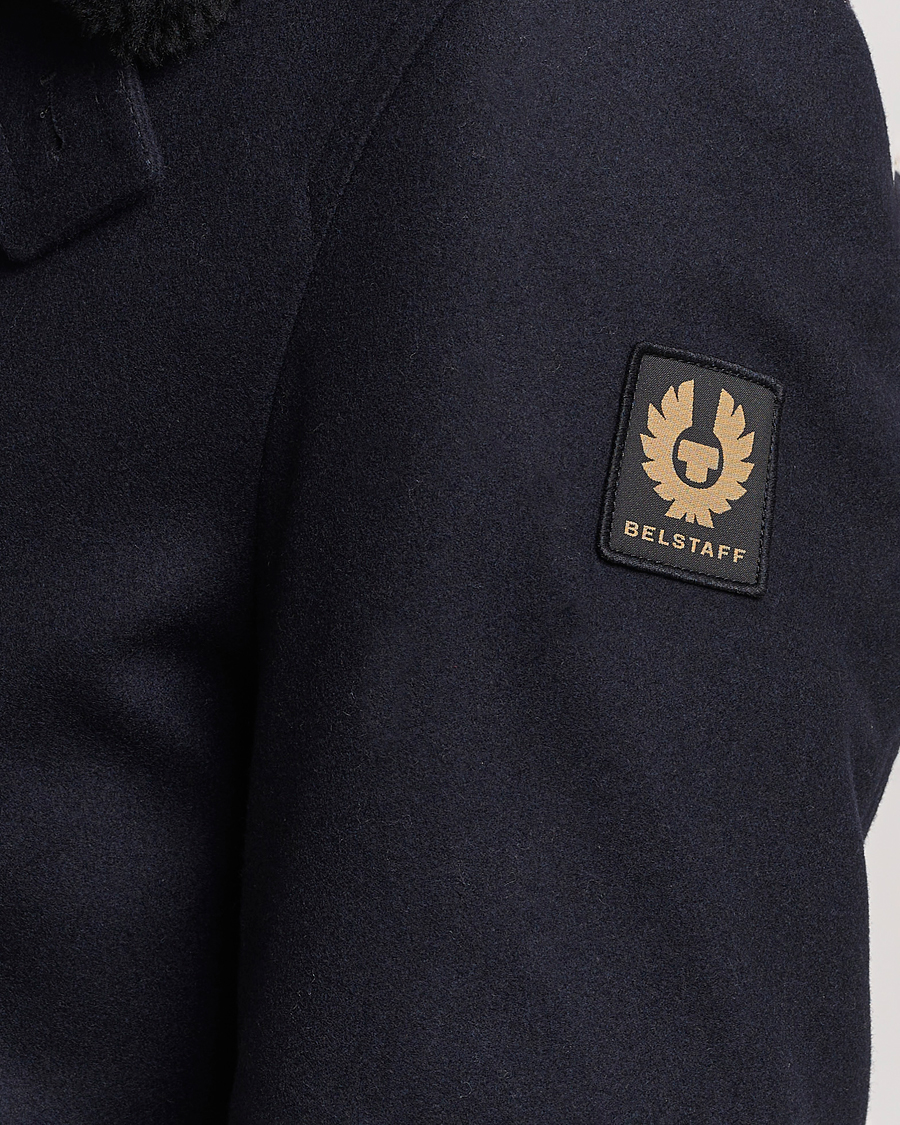 Uomini | Giacche | Belstaff | Ashridge Sherling Wool Peacoat Dark Ink