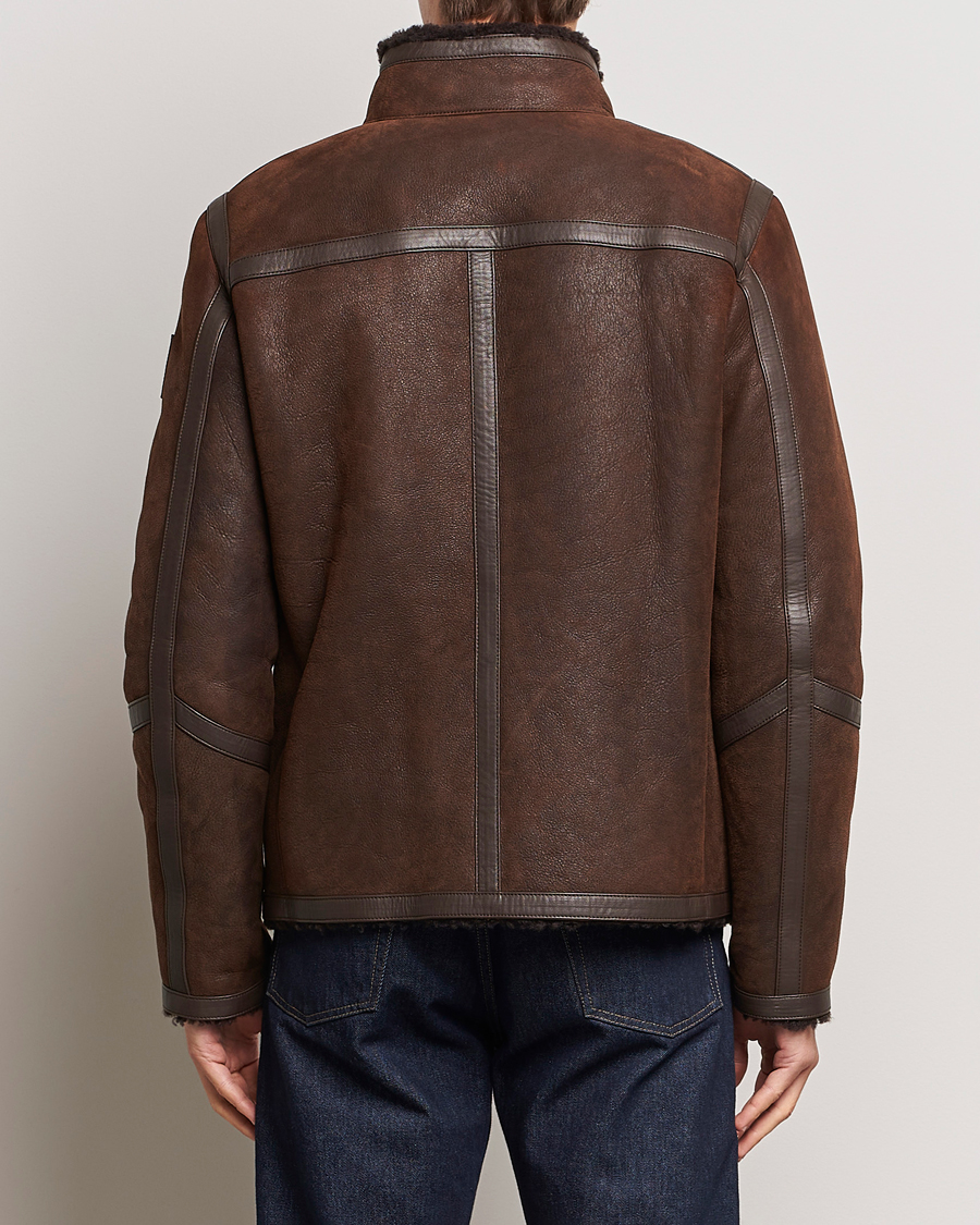 Uomini | Giacche | Belstaff | Tundra Sherling Leather Jacket Earth Brown