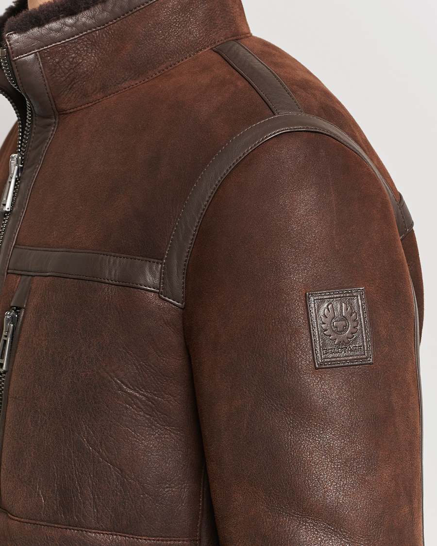 Uomini | Giacche | Belstaff | Tundra Sherling Leather Jacket Earth Brown