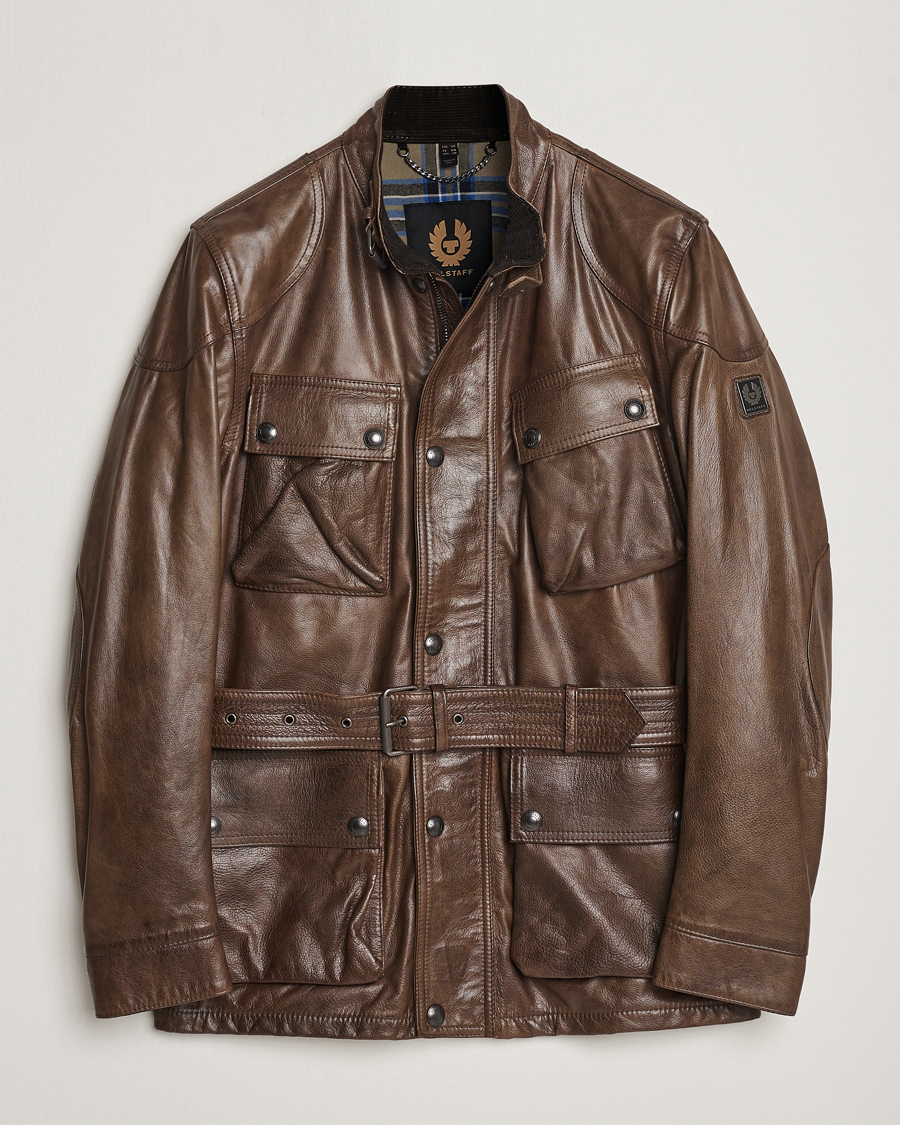 Uomini | Giacche | Belstaff | Trailmaster Panther Leather Jacket Antique Bronze