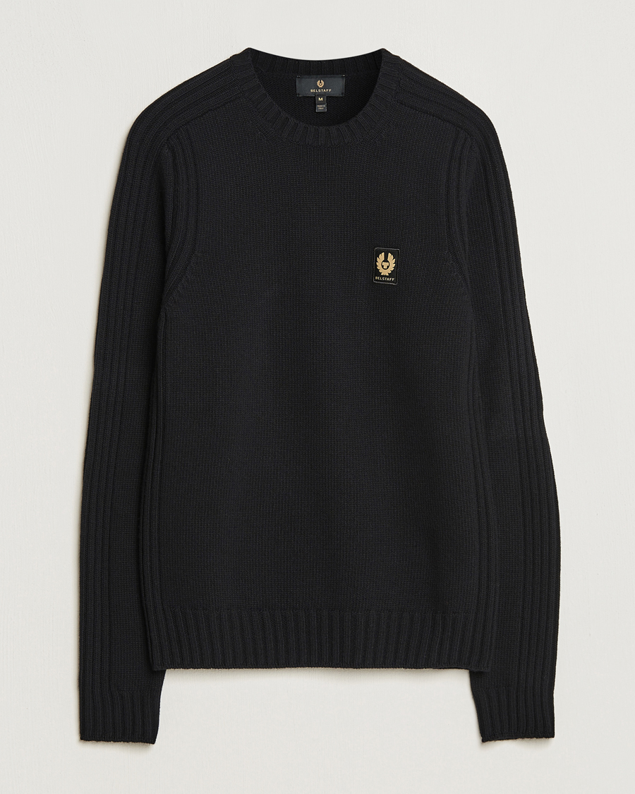 Uomini | Maglieria | Belstaff | Watch Wool Crewneck Black