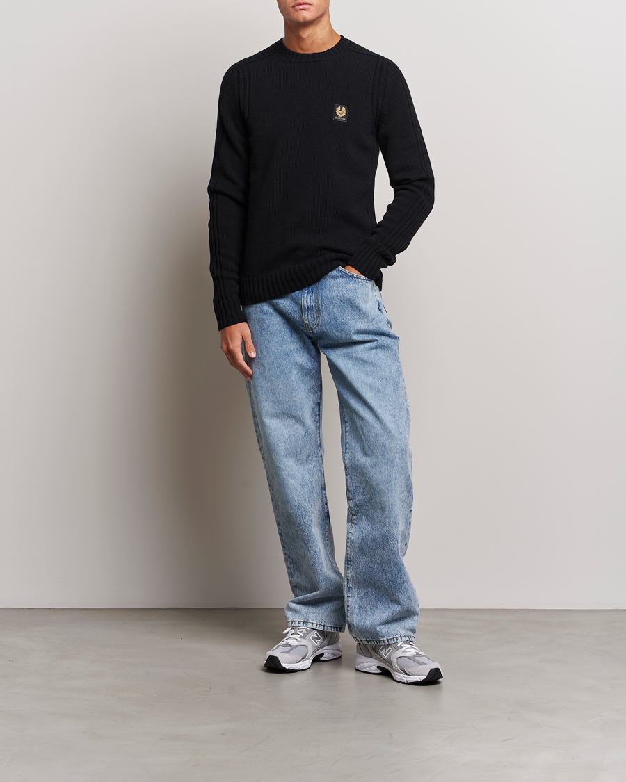 Uomini | Maglieria | Belstaff | Watch Wool Crewneck Black