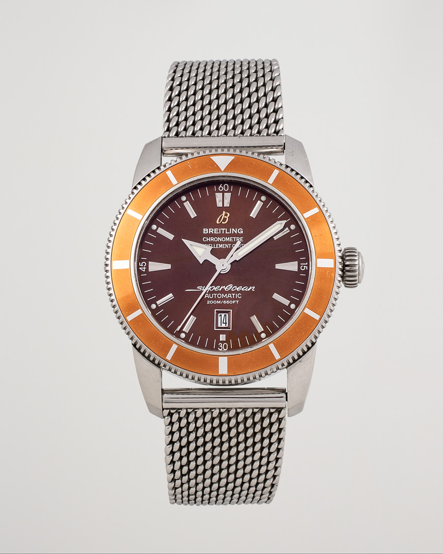 Uomini | Breitling Pre-Owned Superocean Heritage 46 A17320 Steel Brown | Breitling Pre-Owned | Superocean Heritage 46 A17320 Steel Brown