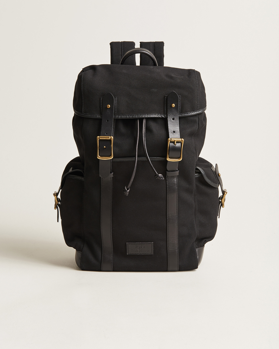 Uomini | Polo Ralph Lauren Canvas Backpack Black | Polo Ralph Lauren | Canvas Backpack Black