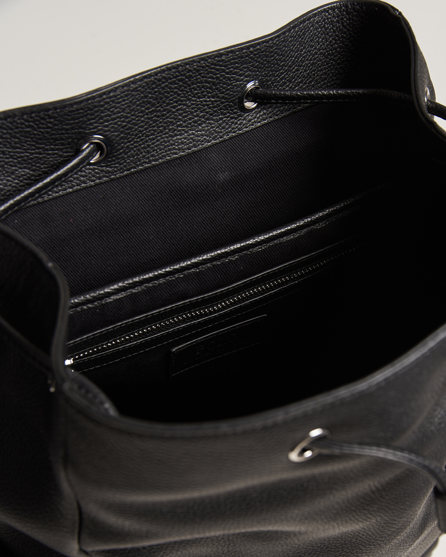 Uomini | Polo Ralph Lauren Flap Leather Backpack Black | Polo Ralph Lauren | Flap Leather Backpack Black