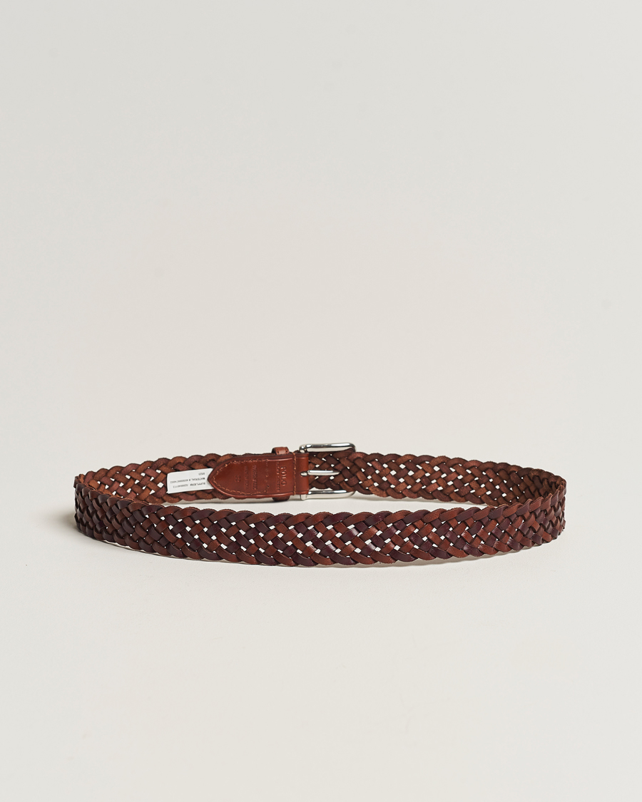 Uomini | Polo Ralph Lauren Braided Belt Saddle Brown/Dk Brown W38 | Polo Ralph Lauren | Braided Belt Saddle Brown/Dk Brown W38