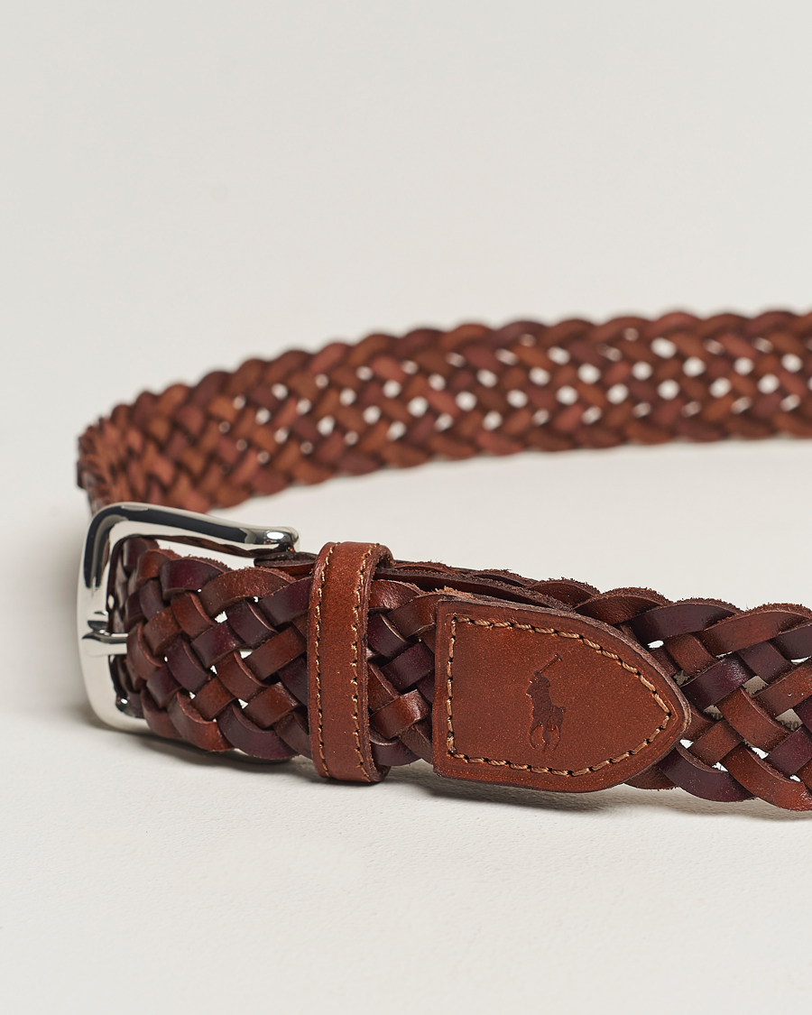 Uomini | Polo Ralph Lauren Braided Belt Saddle Brown/Dk Brown W38 | Polo Ralph Lauren | Braided Belt Saddle Brown/Dk Brown W38