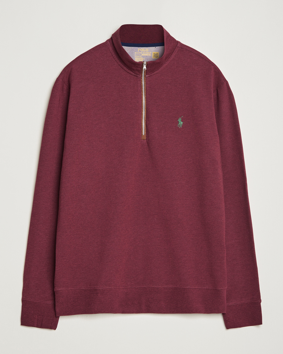 Uomini | Maglieria | Polo Ralph Lauren Golf | Terry Jersey Half Zip Sweater Wine Heather