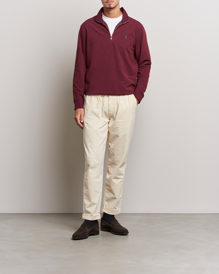 Uomini | Maglieria | Polo Ralph Lauren Golf | Terry Jersey Half Zip Sweater Wine Heather