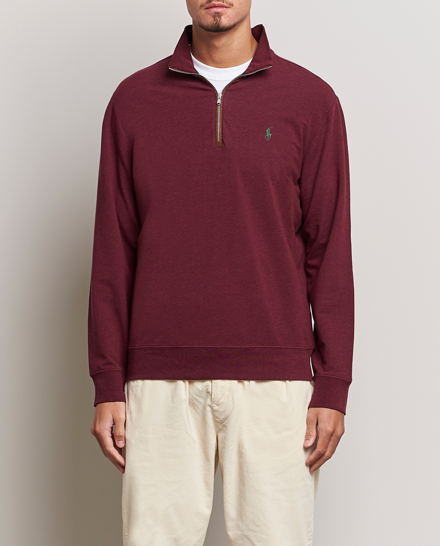 Uomini | Maglieria | Polo Ralph Lauren Golf | Terry Jersey Half Zip Sweater Wine Heather
