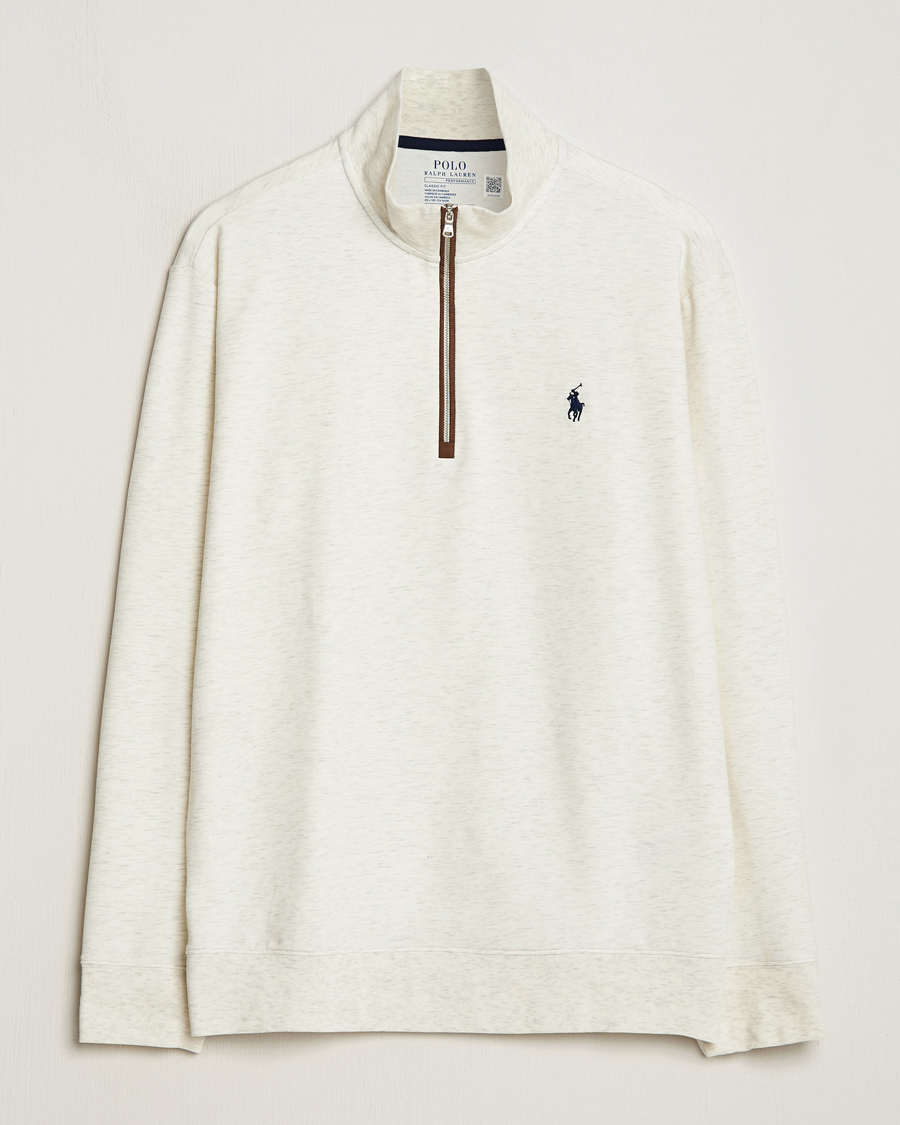 Uomini | Maglieria | Polo Ralph Lauren Golf | Terry Jersey Half Zip Sweater Oatmeal Heather