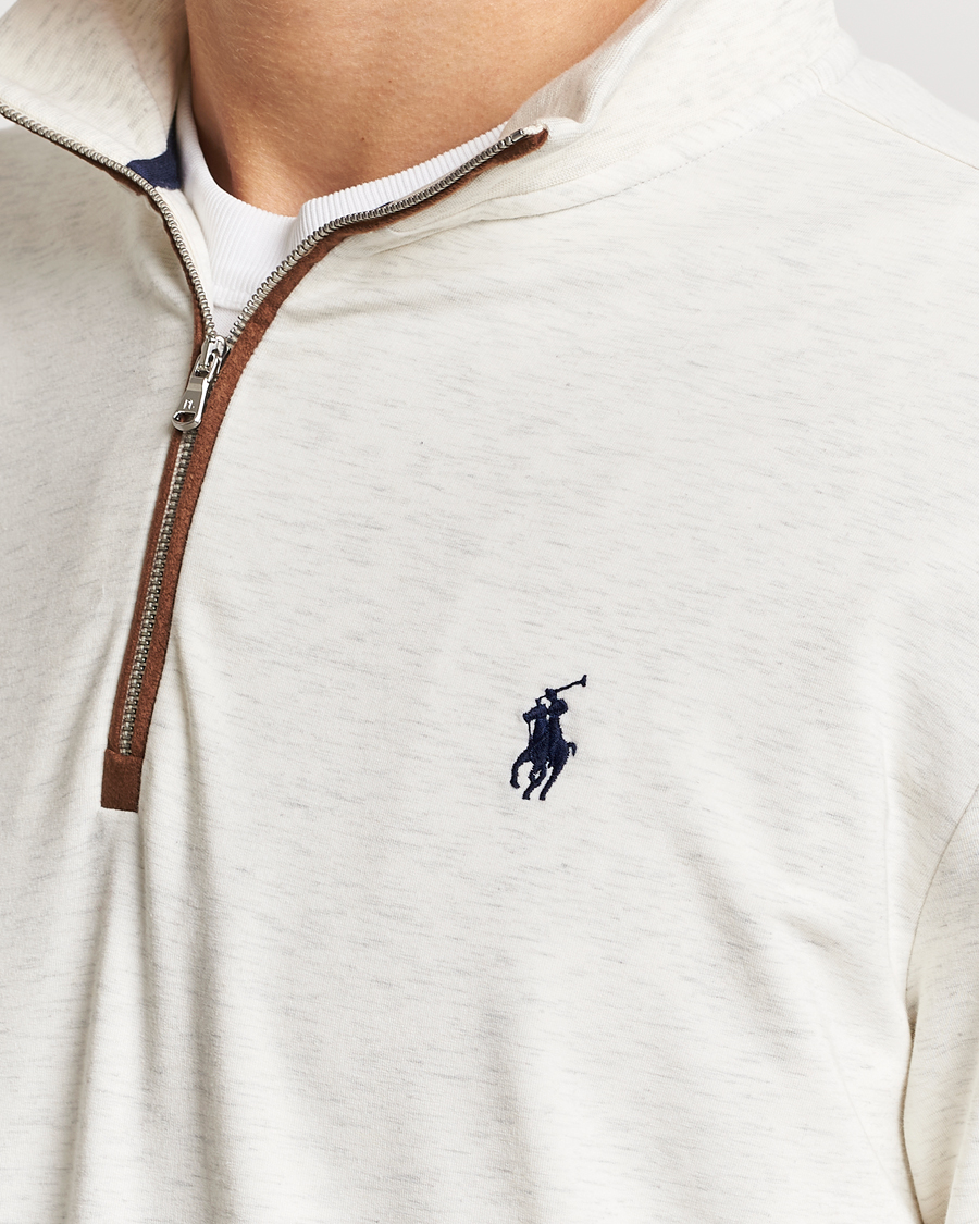Uomini | Maglieria | Polo Ralph Lauren Golf | Terry Jersey Half Zip Sweater Oatmeal Heather
