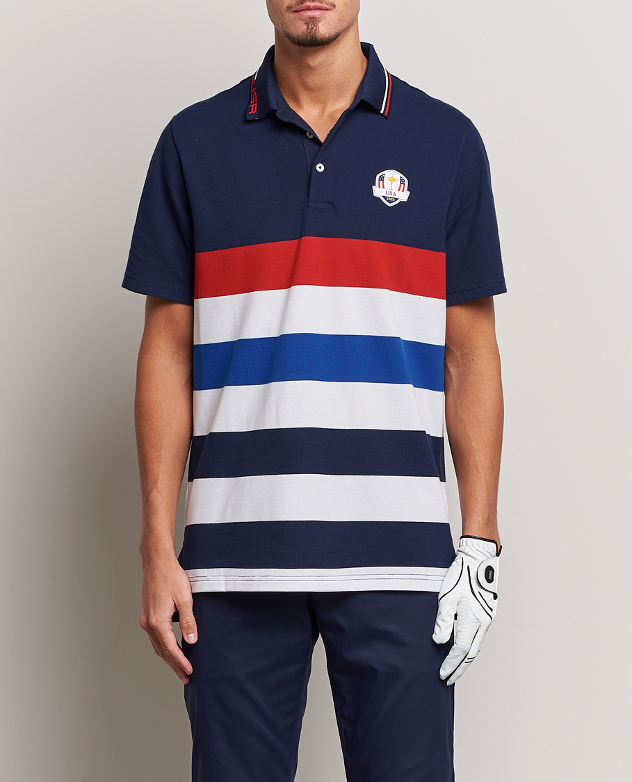 Uomini | Polo | RLX Ralph Lauren | Ryder Cup Stripe Pique French Navy/Multi