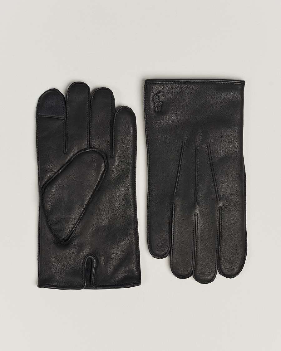 Uomini | Polo Ralph Lauren Leather Gloves Black | Polo Ralph Lauren | Leather Gloves Black