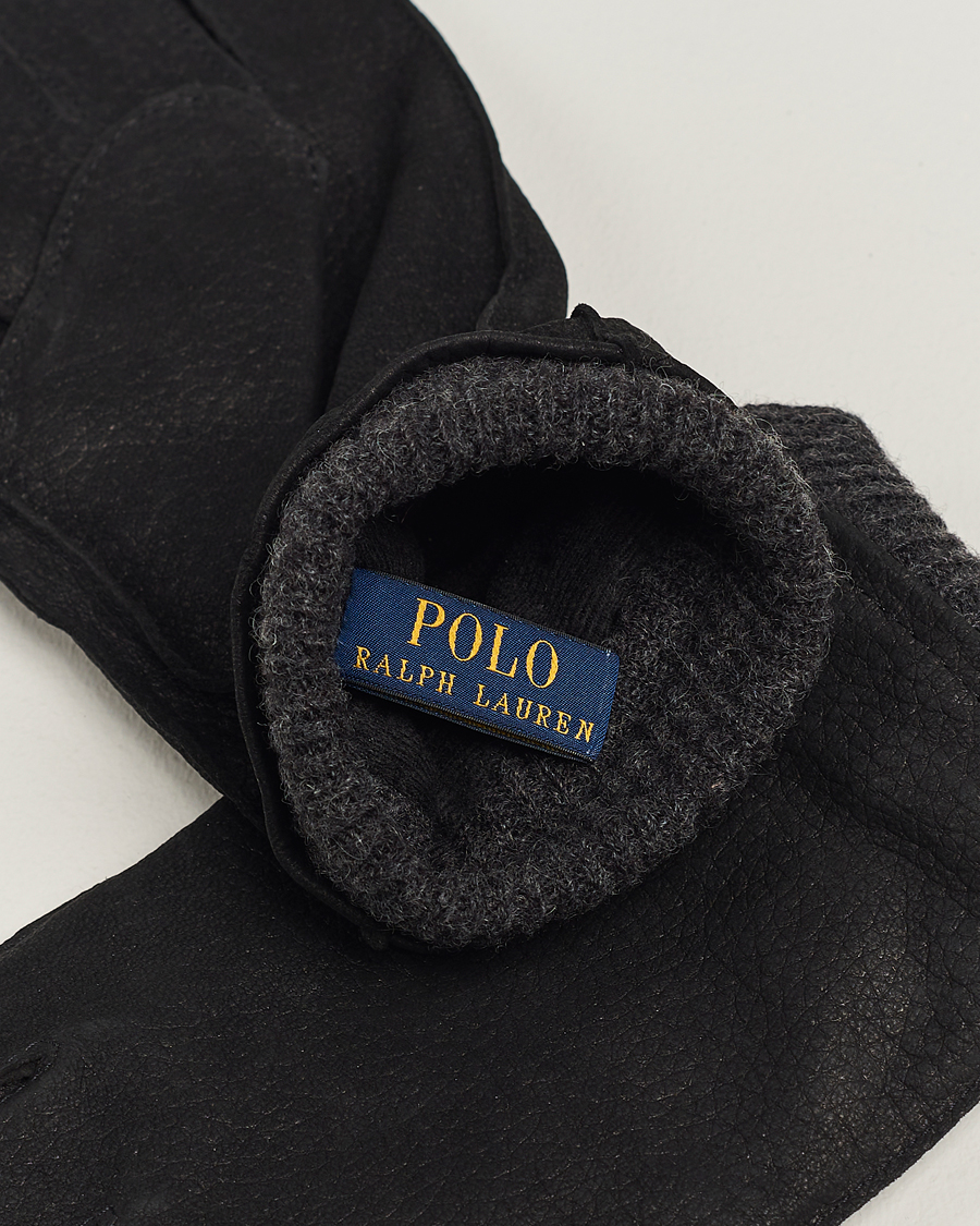 Uomini | Polo Ralph Lauren Leather Gloves Black | Polo Ralph Lauren | Leather Gloves Black