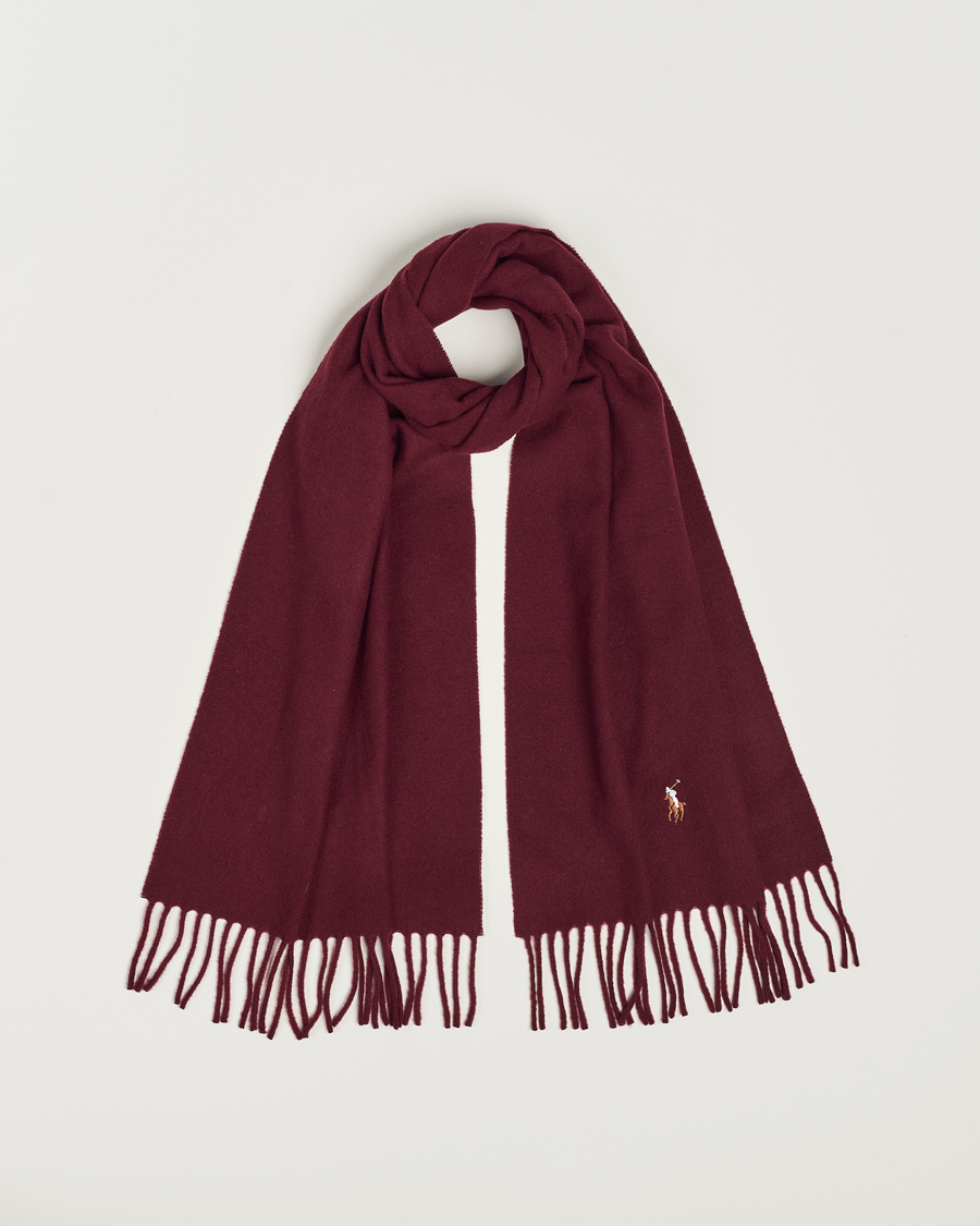 Uomini | Polo Ralph Lauren Signature Wool Scarf Harvard Wine | Polo Ralph Lauren | Signature Wool Scarf Harvard Wine