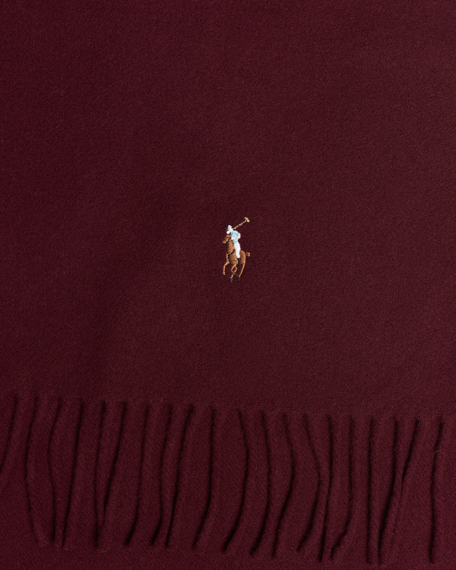 Uomini | Polo Ralph Lauren Signature Wool Scarf Harvard Wine | Polo Ralph Lauren | Signature Wool Scarf Harvard Wine