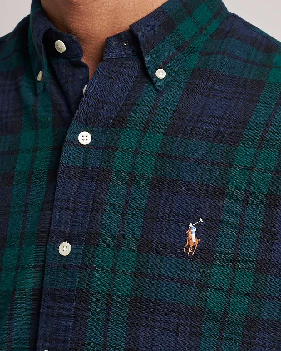 Uomini | Camicie | Polo Ralph Lauren | Custom Fit Checked Shirt Navy/Green