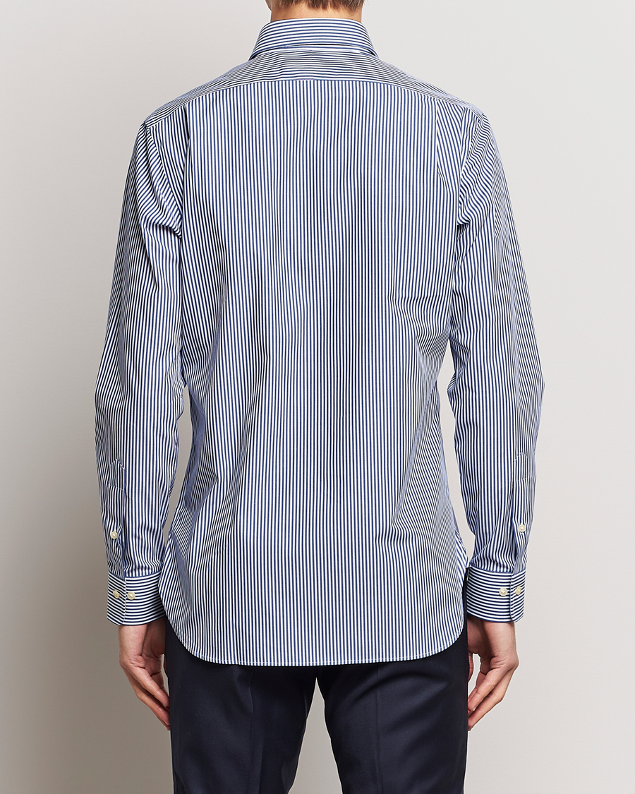 Uomini | Camicie | Polo Ralph Lauren | Poplin Striped Dress Shirt Royal/White