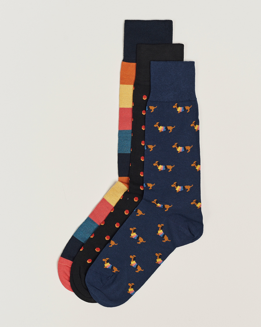 Uomini | Biancheria intima | Paul Smith | 3-Pack Novelty Mix Socks Multi