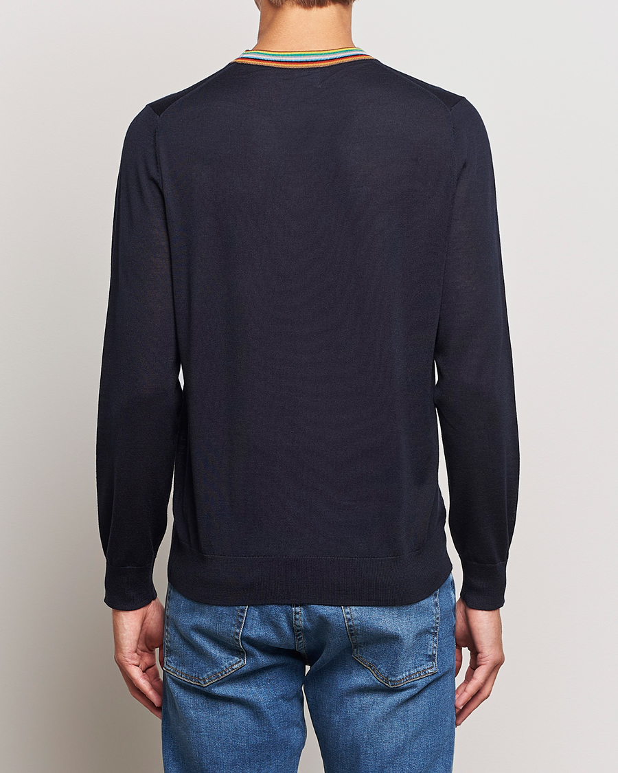 Uomini | Maglieria | Paul Smith | Wool/Silk Knitted Crew Neck Navy
