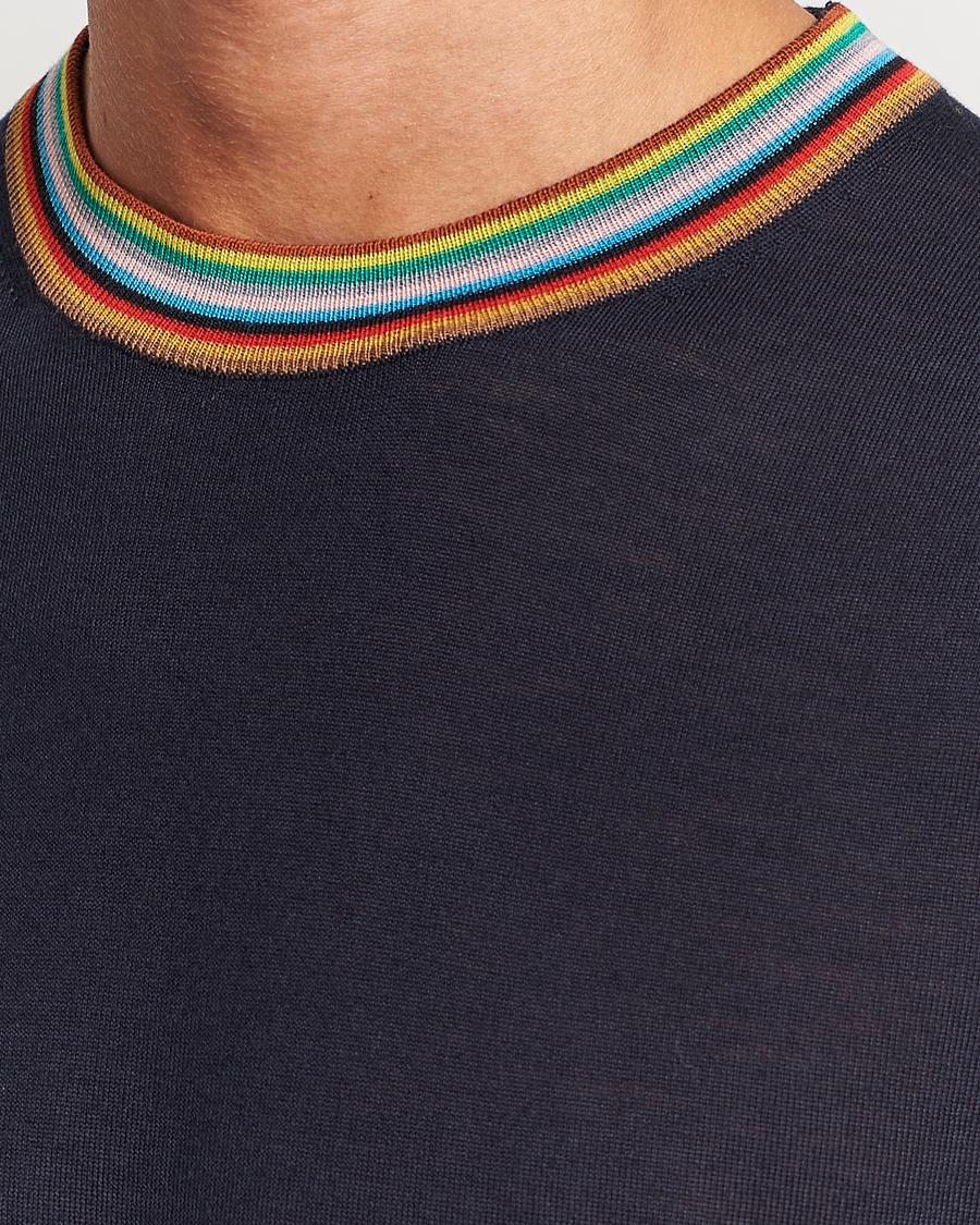 Uomini | Maglieria | Paul Smith | Wool/Silk Knitted Crew Neck Navy