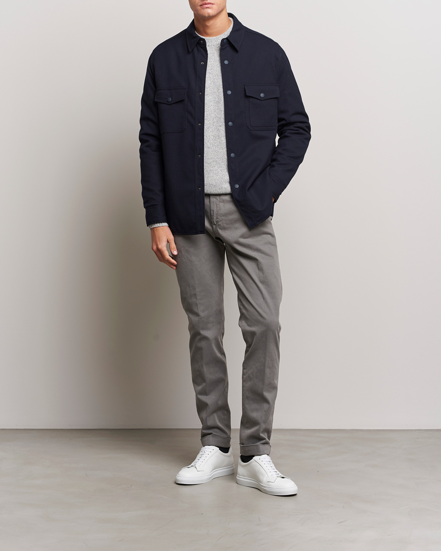 Uomini | Pantaloni | Briglia 1949 | Slim Fit Cotton Stretch Chino Grey