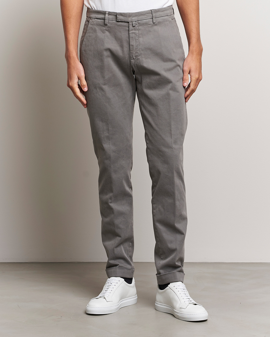 Uomini | Pantaloni | Briglia 1949 | Slim Fit Cotton Stretch Chino Grey