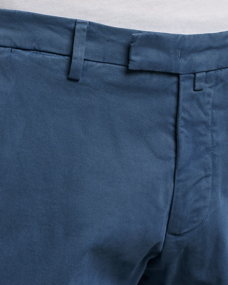 Uomini | Pantaloni | Briglia 1949 | Slim Fit Cotton Stretch Chino Steel Blue