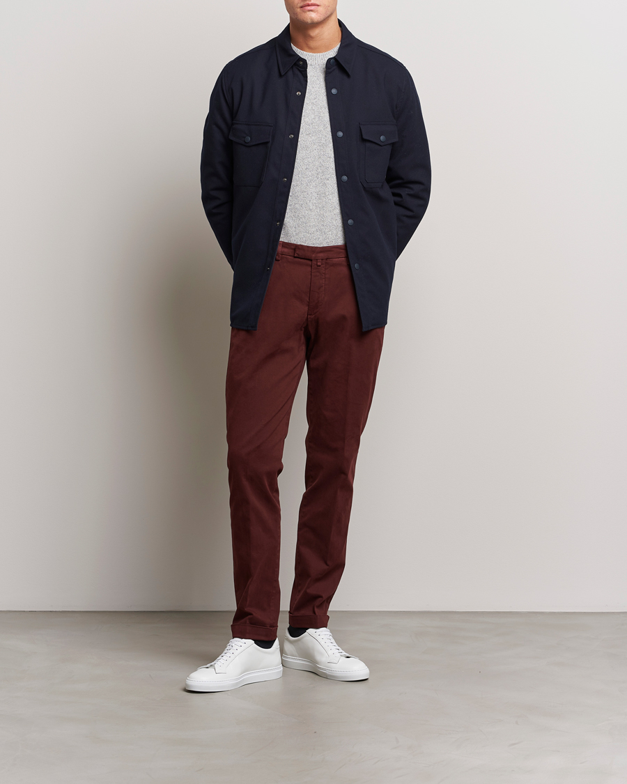 Uomini | Pantaloni | Briglia 1949 | Slim Fit Cotton Stretch Chino Wine