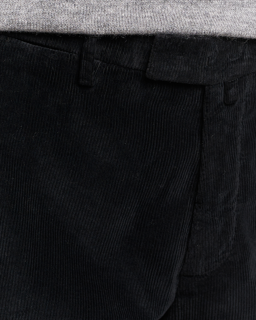 Uomini | Pantaloni | Briglia 1949 | Slim Fit Corduroy Trousers Black